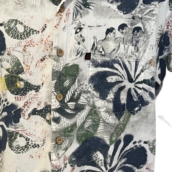 Duke Kakanamoku Shirt Mens XL Hawaiian Button Front Short Sleeve Tropical - Picture 2 of 9